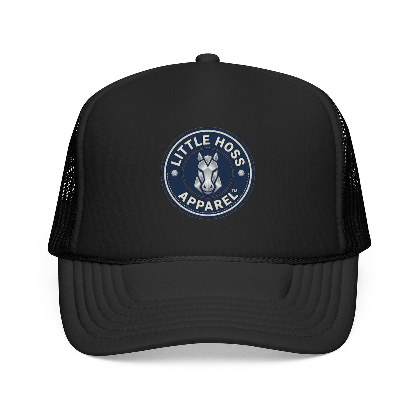 Little Hoss Apparel Trucker Hat — Vintage Patch Foam Mesh Cap