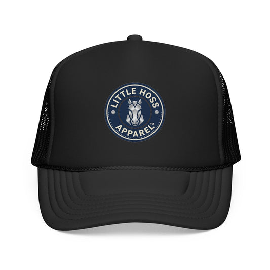Little Hoss Apparel Trucker Hat — Vintage Patch Foam Mesh Cap