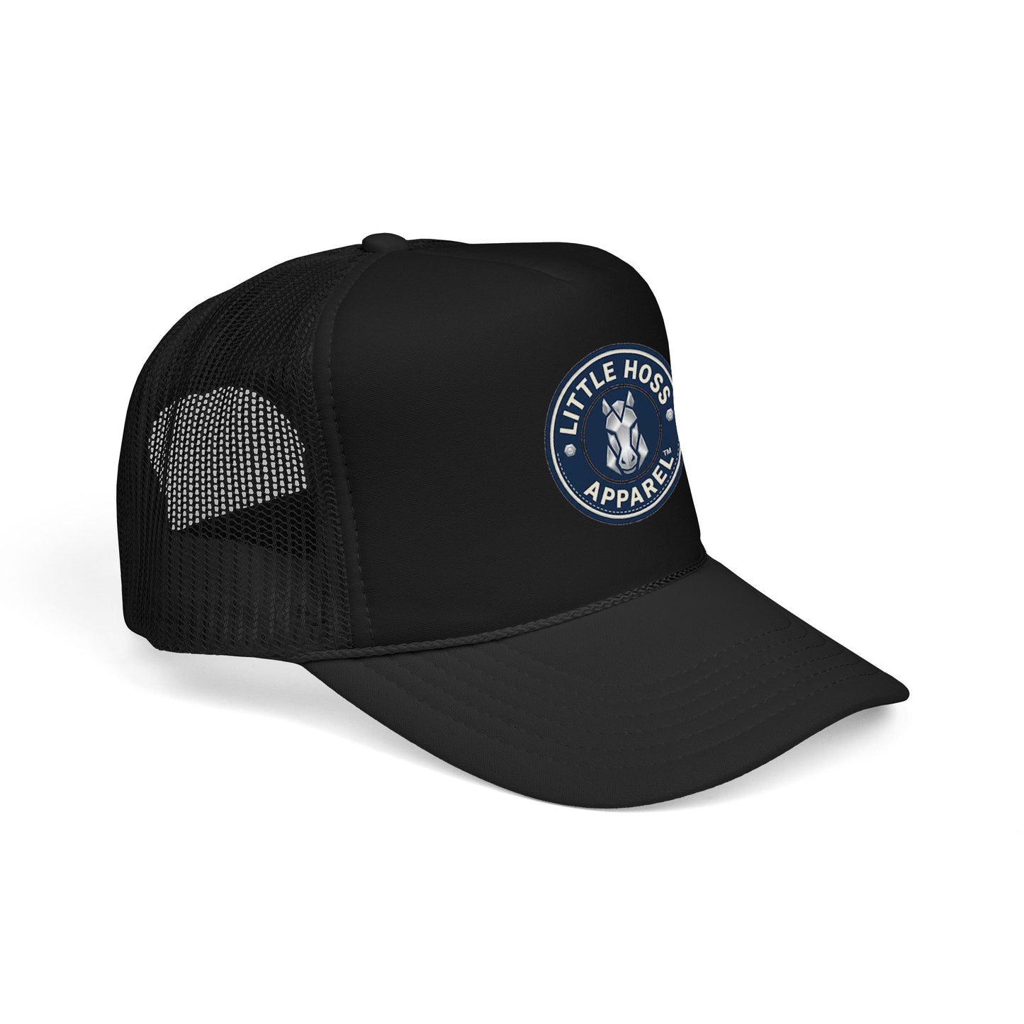 Little Hoss Apparel Trucker Hat — Vintage Patch Foam Mesh Cap